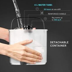 Top Fill Cool Mist & Warm Mist Humidifier For Large Room Home Bedroom Living Room 4L Big Capacity, Air Ultrasonic Humidifiers With Essential Oil Diffuser, Sleep Mode, Quiet For Baby 8 Top Fill Cool Mist & Warm Mist Humidifier For Large Room Home Bedroom Living Room 4L Big Capacity, Air Ultrasonic Humidifiers With Essential Oil Diffuser, Sleep Mode, Quiet For Baby -Solo Stoves Shop 41PNwb2sdiL