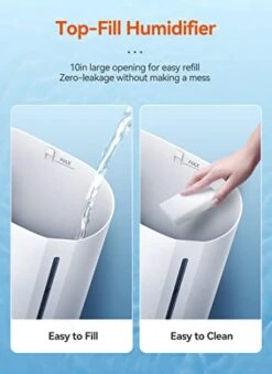 VAGKRI 6L Humidifiers For Large Room, Top Fill Ultrasonic Warm & Cool Mist Humidifiers, Essential Oil Diffuser, Night Light, Sleep Mode, 12H Timer, 5 Mist Levels, Air Vaporizer Up To 60 Hours -Solo Stoves Shop 41PmjgVm07L