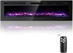 Homajor 36 Inch Electric Fireplace Inserts, Electric Fireplace Wall Mounted, Led Fireplace, Recessed Fireplace, 12 Flame Colors, Remote Control W/Timer -Solo Stoves Shop 41Q49sfDSvL. AC