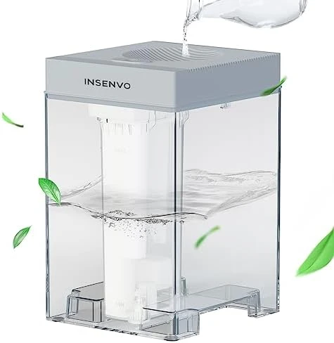 INSENVO Humidifier 7.5L For Large Bedroom, Top Fill& Anti-leak Design, Ultrasonic Cool Mist Air Humidifers Indoor For Baby&Plants, Disassemble&Clean Easily, Visualized Water Tank, Auto Shut-off, Grey 7 INSENVO Humidifier 7.5L For Large Bedroom, Top Fill& Anti-leak Design, Ultrasonic Cool Mist Air Humidifers Indoor For Baby&Plants, Disassemble&Clean Easily, Visualized Water Tank, Auto Shut-off, Grey - Image 7