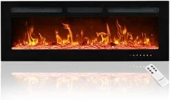 E EUHOMY 50-inch Electric Fireplace, Recessed And Wall Mounted Fireplace Heater, Adjustable Brightness, Multiple Colors, Dual Control Remote And Touch Screen, Indoor Heater With Timer, 750W/1500W 13 E EUHOMY 50-inch Electric Fireplace, Recessed And Wall Mounted Fireplace Heater, Adjustable Brightness, Multiple Colors, Dual Control Remote And Touch Screen, Indoor Heater With Timer, 750W/1500W -Solo Stoves Shop 41QXTtGMdQL. AC