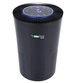 OdorStop OSAP5 HEPA Air Purifier For Areas Up To 1000 Sq Ft With H13 True HEPA Filter, Active Carbon, 5-Speed, Auto Mode, Sleep Mode, Child Lock, And Timer - Black