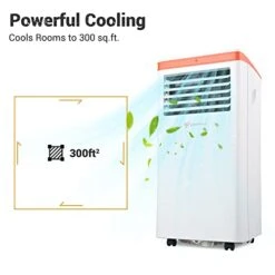 Yescom 10,000 BTU Portable Air Conditioner For Rooms Up To 300 Sq. Ft Compact Home AC Unit With Built-in Dehumidifier & Fan & Sleep Modes Remote Control Dust Cover Window Mount Kit For Home/Office -Solo Stoves Shop 41RbVnMsupL