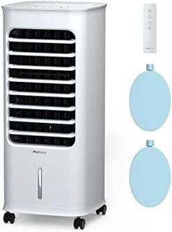 Pro Breeze Evaporative Air Cooler For Room Cooling Fan - 3-in-1 Air Cooler Portable With 6 QTS Tank, 70° Oscillation & 7hr Timer - Portable Swamp Cooler With Remote Control -Solo Stoves Shop 41SLwTX1fhS. AC