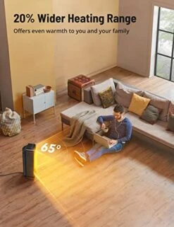 Space Heater, PARIS RHÔNE 1500W Electric Heater With 70° Oscillation 12H Timer 3 Modes, Thermostat Tip-Over Protection, 24H Auto-Off Quiet Ceramic Heater With Remote For Bedroom, Office & Indoor Use -Solo Stoves Shop 41SUqA5O5kL