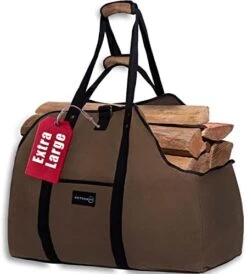 Log Carrier For Firewood - Waxed Canvas Log Carrier Tote - Heavy Duty Wood Carrier For Fireplace – Best Bag For Carrying Wood At Home Or Camping By Outdoor 360 - Firewood Carrier With Handles -Solo Stoves Shop 41UbzIgLg4L. AC