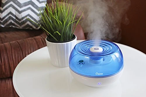 Crane Personal Ultrasonic Cool Mist Humidifier, For Home Bedroom Hotels Travel And Office, 0.2 Gallon, Filter Free, Blue And White 2 Crane Personal Ultrasonic Cool Mist Humidifier, For Home Bedroom Hotels Travel And Office, 0.2 Gallon, Filter Free, Blue And White - Image 2