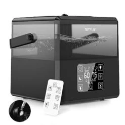 Terrug 6L Humidifiers For Bedroom Large Room, Remote Control Warm & Cool Mist Humidifiers For Home, Quiet Air Humidifier & Essential Oil Diffusers With 360° Nozzle, Last Up To 50H, 1-12H Timer (Black)