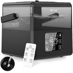 Terrug 6L Humidifiers For Bedroom Large Room, Remote Control Warm & Cool Mist Humidifiers For Home, Quiet Air Humidifier & Essential Oil Diffusers With 360° Nozzle, Last Up To 50H, 1-12H Timer (Black) -Solo Stoves Shop 41VEmj4bSoL. AC