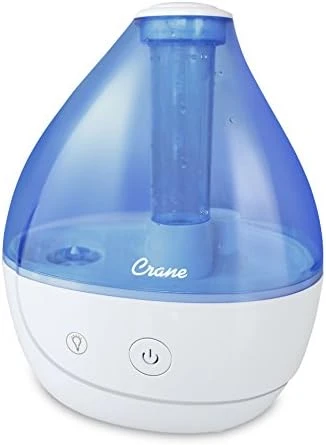 Crane Personal Ultrasonic Cool Mist Humidifier, For Home Bedroom Hotels Travel And Office, 0.2 Gallon, Filter Free, Blue And White 6 Crane Personal Ultrasonic Cool Mist Humidifier, For Home Bedroom Hotels Travel And Office, 0.2 Gallon, Filter Free, Blue And White - Image 6