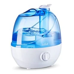 Cool Mist Humidifiers For Bedroom & Large Room (2.5l Water Tank) Quiet Ultrasonic Air Humidifier For Babies Nursery, Office, Indoor Plants & Whole House -Adjustable 360 Rotation Nozzle, Auto-Shut Off