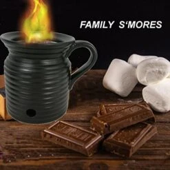 Hpoeude Black Ceramic Tabletop Fire Pit, Table Top Fire Pit, Mini Small Fire Pit Bowl, Outdoor Indoor Portable Fireplace -Solo Stoves Shop 41WOoRpVRPL