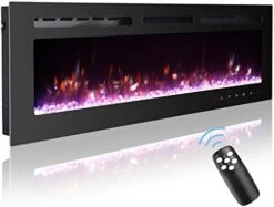 70 Inch Electric Fireplace Inserts, Wall Mounted Fireplace, Led Fireplace With Logs, Recessed Electric Fireplace With Remote Control, Linear Fireplace, 9 Multi Color Flames, 750/1500W 16 70 Inch Electric Fireplace Inserts, Wall Mounted Fireplace, Led Fireplace With Logs, Recessed Electric Fireplace With Remote Control, Linear Fireplace, 9 Multi Color Flames, 750/1500W -Solo Stoves Shop 41WRPSUpM1L. AC