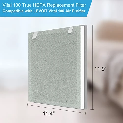GoKBNY Vital 100 True HEPA Replacement Filter Compatible With LEVOIT Vital 100 Air Purifier, Part Number Vital 100-RF, Two(2) 3-In-1 HEPA Filters + Four(4) Extra Pre-Filters 2 GoKBNY Vital 100 True HEPA Replacement Filter Compatible With LEVOIT Vital 100 Air Purifier, Part Number Vital 100-RF, Two(2) 3-In-1 HEPA Filters + Four(4) Extra Pre-Filters - Image 2