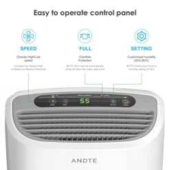 ANDTE 2500 Sq.Ft Dehumidifiers For Large Room And Home Basements, 31 Pints Dehumidifiers With Auto Or Manual Drainage, 0.528 Gallon Water Tank With Drain Hose, Auto Defrost, Dry Clothes Function, 24H Timer -Solo Stoves Shop 41XrARgPvSL