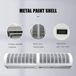ZJTY Commercial/Home Indoor Air Curtain Machine, Door Air Curtain Machine, 2-Speed Speed Control, Quiet, Aluminum Alloy Housing (Size : 1000mm) -Solo Stoves Shop 41XzDchd82L