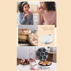 1200W Mini Donut Maker Machine For Kid-Friendly Breakfast, Makes 7 X 3" Donuts With Recipes, Desserts & More With Non-stick Surface -Solo Stoves Shop 41XzSMWQWqL