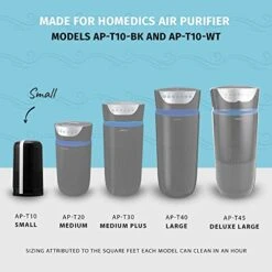 HoMedics TotalClean, 360 Degree Hepa Air Purifier Replacement Filter With Activated Carbon To Remove 99% Of Airborn Contaminants. For HoMedics Air Purifier Models AP-T10-BK And AP-T10-WT -Solo Stoves Shop 41YN3anyyqL