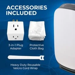 Purafide XP360 Air Purifier + Gray Panel, Veteran Owned Brand, 2-Year Medical Grade H13 HEPA Air Purifier, 6-stage Air Filtration Captures Pet Dander, Smoke, Odor, & Dust, White, Attachable Gray Panel -Solo Stoves Shop 41YRdYvFztL