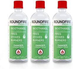 ROUNDFIRE Premium 0.5 Liter - Bioethanol Fuel For Fireplaces, Stoves And Burners (1/2 Quart) -Solo Stoves Shop 41YmG4YMy9L. AC