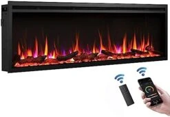 LegendFlame Austin In Wall Recessed & Wall Mounted Electric Fireplace (60") -Solo Stoves Shop 41YqeoldYlL. AC
