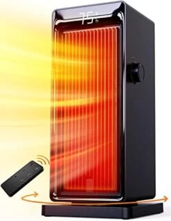 Space Heater, SANVINDER 1500W Portable Heater For Bedroom, ECO Thermostat 90° Oscillating, 24 Hours Timer, Fast Heating Electric Heater With Remote, Overheat Protection, LED Display For Bedroom Office -Solo Stoves Shop 41a4HRj6yUL. AC