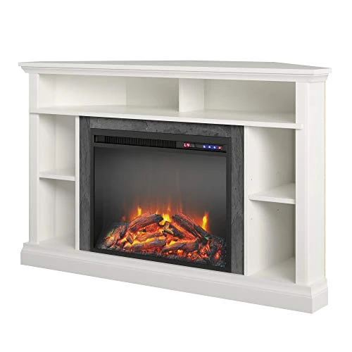 Ameriwood Home Overland Electric Corner 50", White Fireplace TV Stand 2 Ameriwood Home Overland Electric Corner 50", White Fireplace TV Stand - Image 2