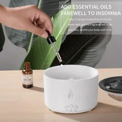 Upgraded Ultrasonic Essential Oil Diffuser 2 Color Volcano & Flame Light 2 Scents Oil Air Humidifier Timer Auto Shut-Off Aroma Diffuser For TikTok Bedroom Spa Yoga Office Gift Ideal For Women -Solo Stoves Shop 41aYQvFdd4L