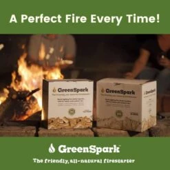 GreenSpark Firestarters Square 160 Pcs Natural Fire Starters For Grill, Smoker, Pizza Oven, BBQ, Wooden & Pellet Stove, Fire Pit, Long Burn, Waterproof,All Weather, Safe For Indoor/Outdoor Use -Solo Stoves Shop 41ajOLfE4UL