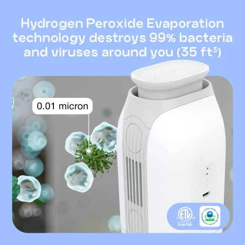 Evapolar EvaPure Mini Portable Air Purifier Without HEPA Filter - Easy To Refill Rechargable Personal Air Cleaner For Desktop - Perfectly Fits The Hand, Car & Stroller Cup Holders 2 Evapolar EvaPure Mini Portable Air Purifier Without HEPA Filter - Easy To Refill Rechargable Personal Air Cleaner For Desktop - Perfectly Fits The Hand, Car & Stroller Cup Holders - Image 2