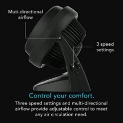 Vornado 630 Mid-Size Whole Room Air Circulator Fan & MVH Vortex Heater With 3 Heat Settings, Adjustable Thermostat, Tip-Over Protection, Auto Safety Shut-Off System, Black -Solo Stoves Shop 41bK1rsL60L