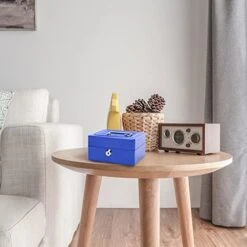 1pc Mini Portable Steel Petty Lockabl Small Safes For Home,Security Box, Fireproof Waterproof Storage Box With Lock, Money Organizer For Cash, For Storage Of Cash, Jewelries And More(СºÅÀ¶ɫ) -Solo Stoves Shop 41bgUwhCNVL