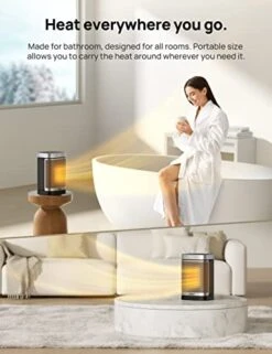 Dreo Space Heater, 2022 Upgraded For Bathroom And Indoor, Portable 1500W Ceramic Electric Heater, 40-95°F Digital Thermostat, 70°Oscillating, 5 Modes, Remote, 12h Timer, With ALCI Safety Plug -Solo Stoves Shop 41cQsiO5qWL