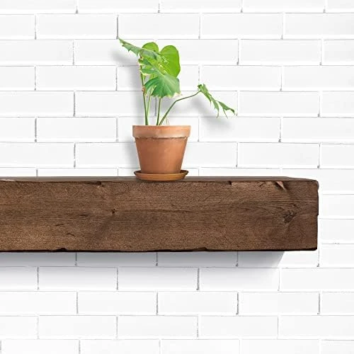GENERIC Fireplace Mantel, Rustic, Shelf, Floating Mantle, Real Wood, Beam, URBANDI (Provincial, 60Lx6Hx8D) 7 GENERIC Fireplace Mantel, Rustic, Shelf, Floating Mantle, Real Wood, Beam, URBANDI (Provincial, 60Lx6Hx8D) - Image 7