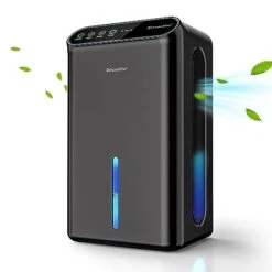 Dehumidifiers For Home, Up To 800 Sq.ft, 86oz Water Tank, Dehumidifiers For Bedroom With Essential Oil Diffuser, 7 Color LED Light, 24H Timer, Auto Shut-off, Ideal For Bathroom Basement Closet RV