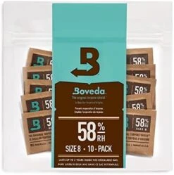 Boveda 62% RH Size 8-10 Pack Two-Way Humidity Control Packs - For Storing 1 Oz - Moisture Absorber For Small Storage Containers - Humidifier Packs - Hydration Packets W/Resealable Bag -Solo Stoves Shop 41dGCGyK5IL. AC
