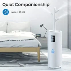 17L/4.5Gal Humidifiers For Large Room 2000 Sq Ft, Cool Mist Humidifiers For Bedroom With Extension Tube And Wheels, 360°Nozzle, 4 Speed Humidifiers For Home School Office Commercial Greenhouse Plants -Solo Stoves Shop 41dJ3ycs6YL