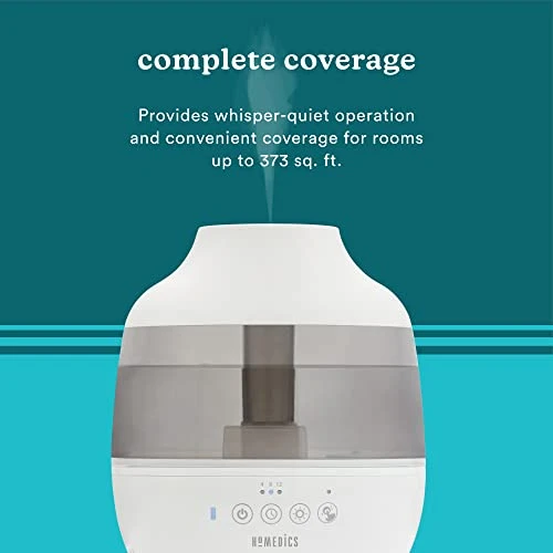 Homedics TotalComfort Humidifier – Large Air Humidifiers For Bedroom, Plants, Office – Cool Mist, Essential Oil Pads And Built-In Timer, 7-Color Night-Light, 2 Mist Settings, White 5 Homedics TotalComfort Humidifier – Large Air Humidifiers For Bedroom, Plants, Office – Cool Mist, Essential Oil Pads And Built-In Timer, 7-Color Night-Light, 2 Mist Settings, White - Image 5
