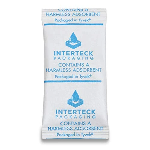INTERTECK PACKAGING 3 Gram Silica Gel Packets - Rechargeable Desiccant Packets And Dehumidifiers (Non-Indicating, Tyvek 500 Pack) 1 INTERTECK PACKAGING 3 Gram Silica Gel Packets - Rechargeable Desiccant Packets And Dehumidifiers (Non-Indicating, Tyvek 500 Pack)