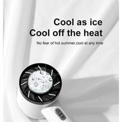 Hand Held Cooling Fan, Pocket Fan Removable Base Built In Semiconductor Cooler 2200mah Rechargeable Battery Quick Cooling For Office For Kids (Grey) -Solo Stoves Shop 41dz7iG68KL