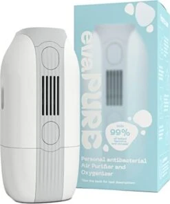 Evapolar EvaPure Mini Portable Air Purifier Without HEPA Filter - Easy To Refill Rechargable Personal Air Cleaner For Desktop - Perfectly Fits The Hand, Car & Stroller Cup Holders