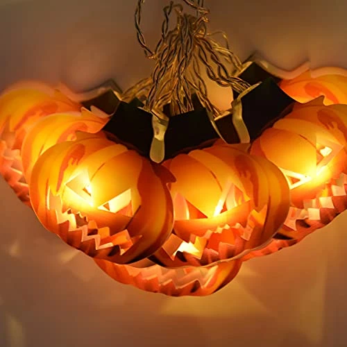 Plplaaoo Mini Pumpkin Pattern Warm Light, 10LED Hollow Pumpkin String Lights, Thanksgiving Decoration Fall Lights, Indoor Outdoor Halloween Festival Party Decoration Warm Light 4 Plplaaoo Mini Pumpkin Pattern Warm Light, 10LED Hollow Pumpkin String Lights, Thanksgiving Decoration Fall Lights, Indoor Outdoor Halloween Festival Party Decoration Warm Light - Image 4