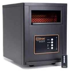 AirNmore Comfort Deluxe With Copper PTC, Infrared Space Heater With Remote, 1500 Watt, ETL Listed