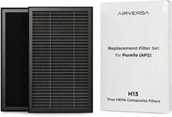 Airversa HomeKit Air Purifier With Thread, 𝗥𝗲𝗾𝘂𝗶𝗿𝗲𝘀 𝗧𝗛𝗥𝗘𝗔𝗗 𝗘𝗻𝗮𝗯𝗹𝗲𝗱 𝗔𝗽𝗽𝗹𝗲 𝗛𝗼𝗺𝗲 𝗛𝘂𝗯 3-Stage H13 True HEPA Filter Smart Air Cleaner 1000 Sq.ft Purelle AP2 -Solo Stoves Shop 41g2cvwYlML. AC