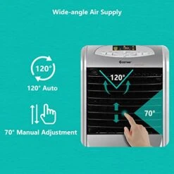 COSTWAY Evaporative Cooler And Heater, 5-in-1 Portable Air Cooler With Remote Control, 8-Hour Timer, 2 Ice Boxes, Quiet Operation, Bladeless Air Cooler For Indoor Use Home Office Dorms -Solo Stoves Shop 41g6AYy0ubL