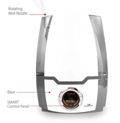 Air Innovations Humidifiers For Bedroom Huge 6.2L Tank Runs For 70 Hours For Large Room Up To 400 Sq Ft Cool Mist Humidifier 360 Degree Rotating Nozzle Ideal For Baby Room And Plants MH-505A Gray -Solo Stoves Shop 41goPQZlJbL