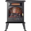 LifeSmart Topside 3-Quartz Infrared Stove Heater With Timer, Adjustable Realistic Flame And Cool Touch Exterior Cabinet