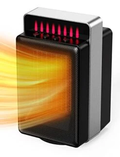 Electric Space Heater, Small Space Heater With Three Mode PTC Ceramic Heater Small Heater Fast Heating With Oscillation & Overheat Tip-over Protection, Quiet Desk Heaters For Indoor Use Office Bedroom