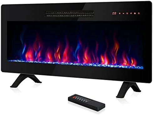 BELLEZE 18" Electric Fireplace Insert, Recessed Fireplace Heater With Remote Control, Indoor Fireplace Heater With Adjustable Brightness, Timer, Automatic Temperature Control, Black 7 BELLEZE 18" Electric Fireplace Insert, Recessed Fireplace Heater With Remote Control, Indoor Fireplace Heater With Adjustable Brightness, Timer, Automatic Temperature Control, Black - Image 7