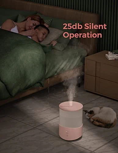 Cool Mist Humidifier, 2-in-1 Essential Oil Diffuser For Baby Kids Nursery, 2.5L Top Fill Humidifier With 7-color Night Lights For Bedroom Office, Humidifier With Adjustable Mist Mode, Auto Shut Off 3 Cool Mist Humidifier, 2-in-1 Essential Oil Diffuser For Baby Kids Nursery, 2.5L Top Fill Humidifier With 7-color Night Lights For Bedroom Office, Humidifier With Adjustable Mist Mode, Auto Shut Off - Image 3